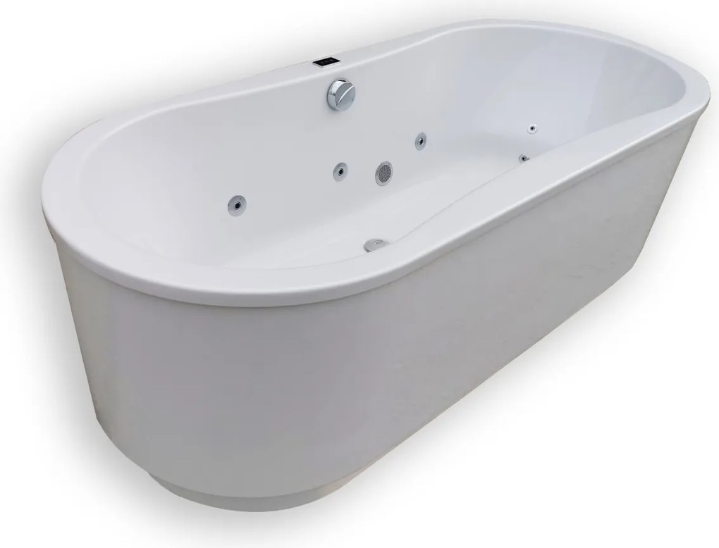 Voľne Stojaca Vaňa S Hydromasážou Jacuzzi 180x80 Oválna Poľsko 3L Záruka