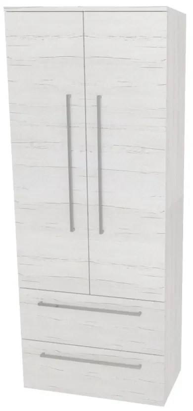 Mereo, Mereo Bino, kúpeľňová skrinka vysoká 163 cm, dvojitá, Multidecor, Pino Aurélio, MER-CN699PINO
