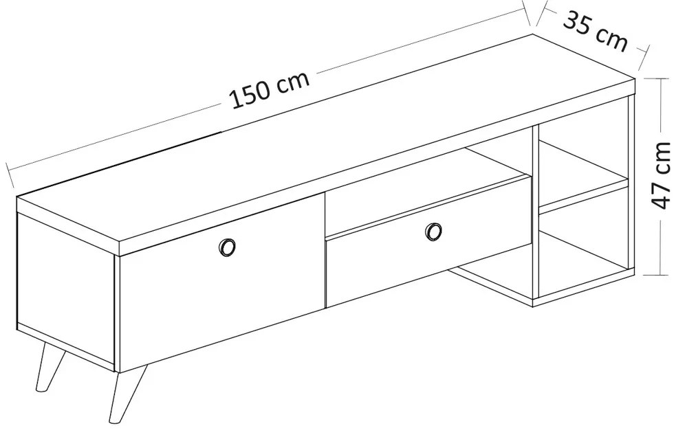 TV stolík Parion Black