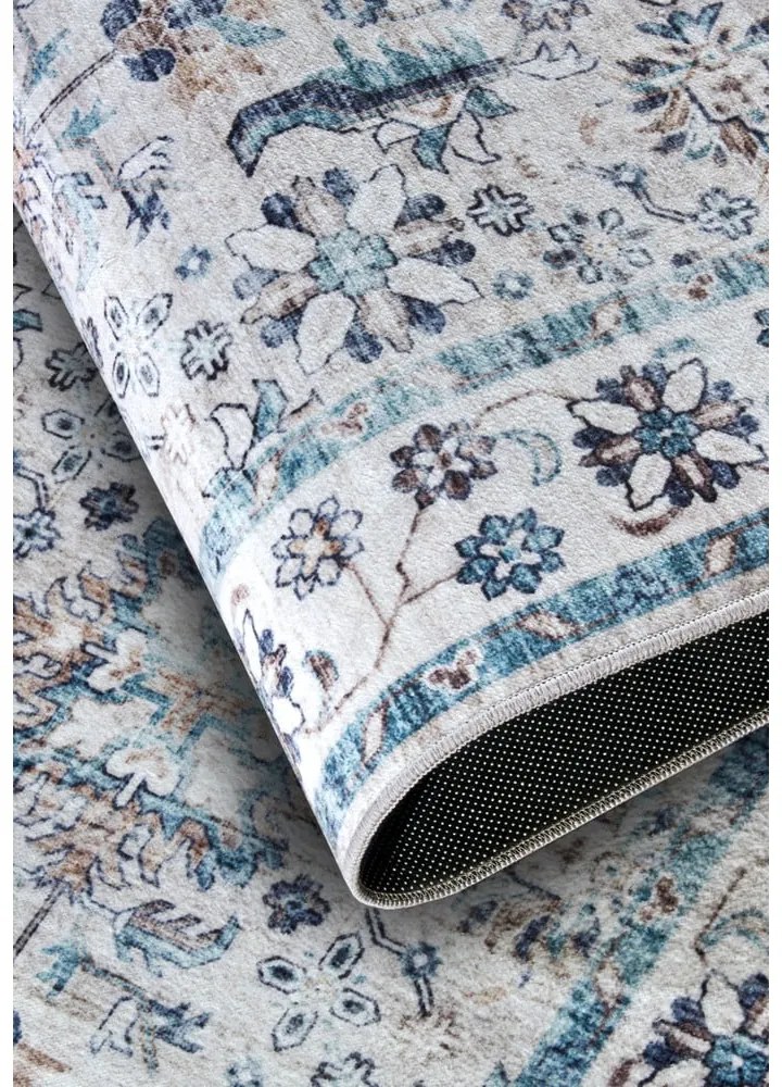 Svetlomodrý koberec 200x290 cm Saveh Cream Blue – Elle Decoration