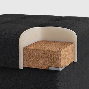 Taburet Lofe s úložným prostorem černý