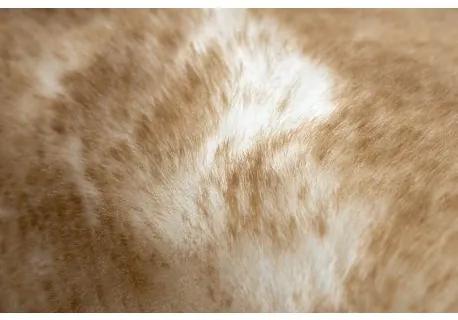 Koberec prateľný LAPIN Shaggy, protišmykový , slonová kosť, hnedá Veľkosť: 133x180 cm