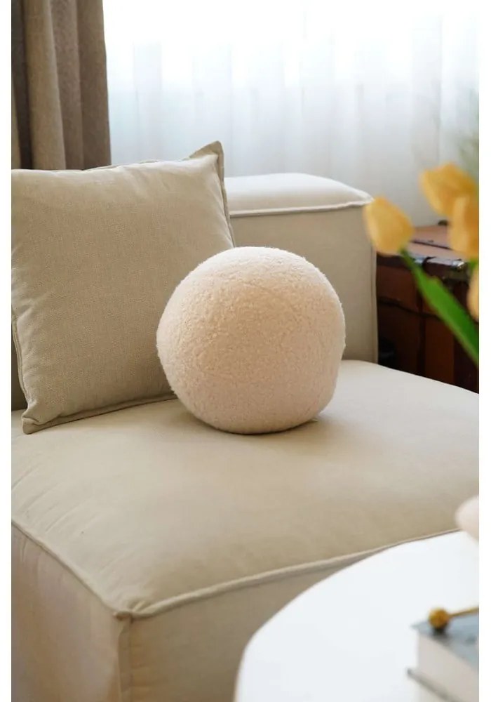 Dekoračný vankúš z materiálu buklé ø 20 cm Top – Mioli Decor