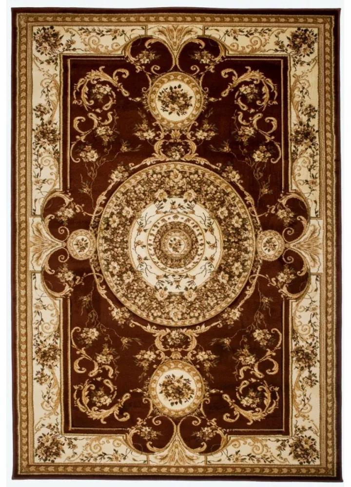 Kusový koberec klasický vzor 3 hnedý ., Velikosti 70x140cm