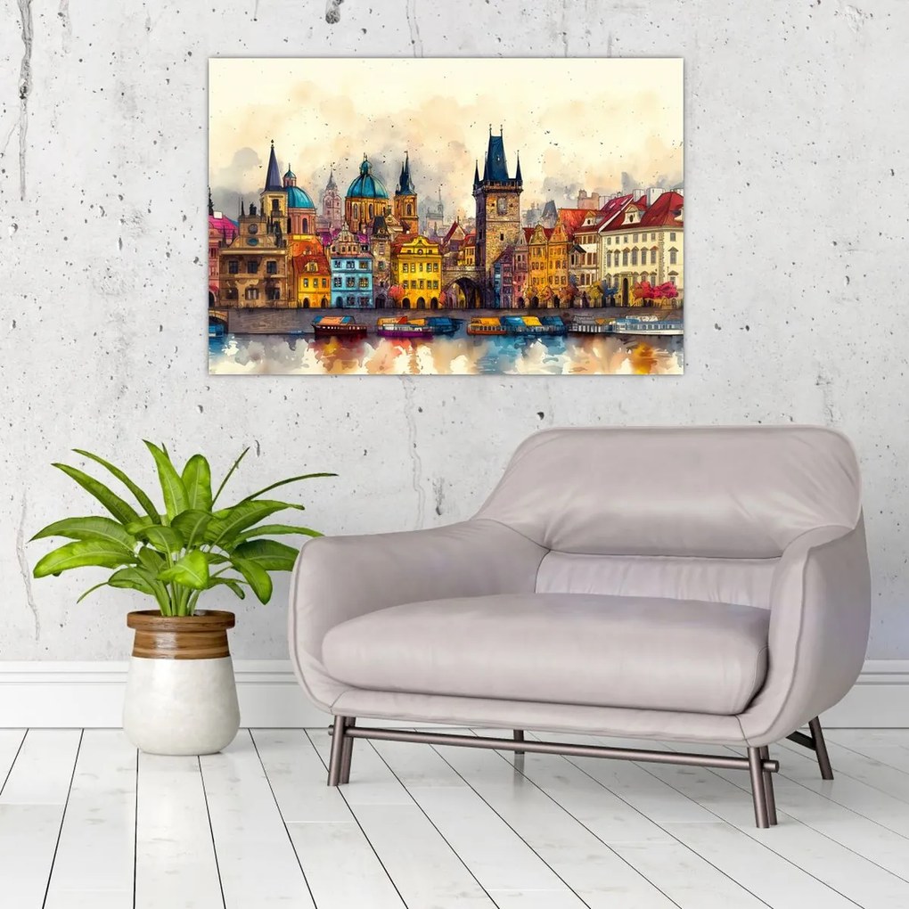 Obraz - Jeseň v maľovanom meste (90x60 cm)