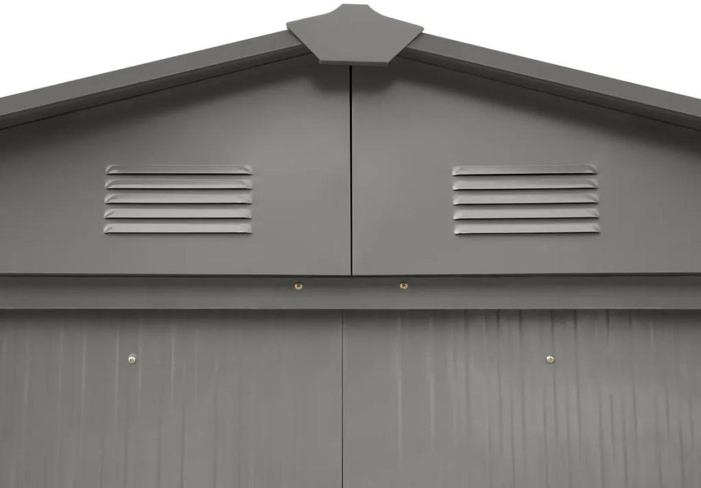 Záhradný domček BestBerg ZDB-4SD / 4,1 m² / 236 x 174 x 206 cm / biele drevo / sivá
