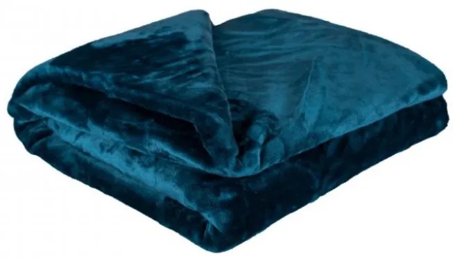 Deka mikroplyš Petrolejová modrá 150x200cm TiaHome
