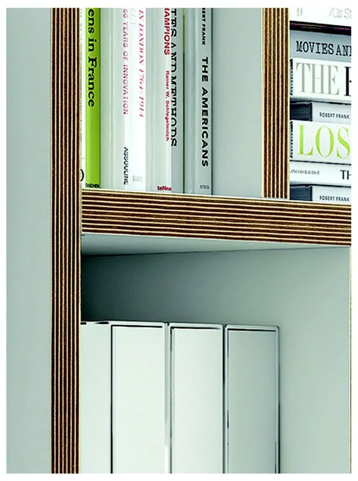 Knižnica v bielo-prírodnej farbe 70x159 cm Berlin – TemaHome