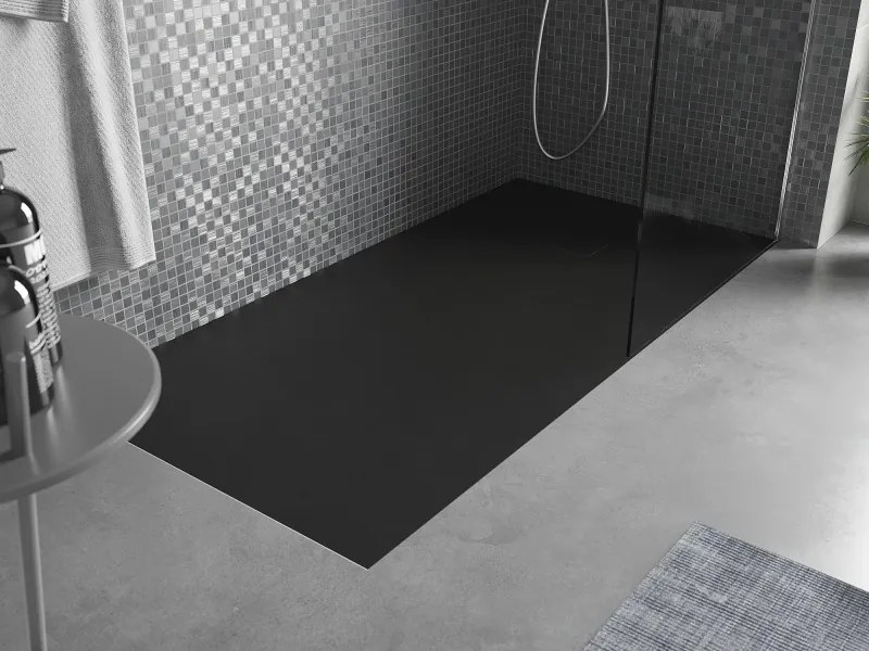Mexen Bert, SMC obdĺžniková sprchová vanička 170 x 90 cm, čierna, 4K709017