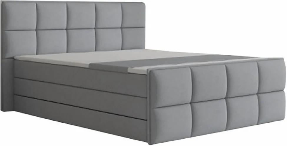 Komfortná posteľ, sivá látka, 180x200, RAVENA KOMFORT
