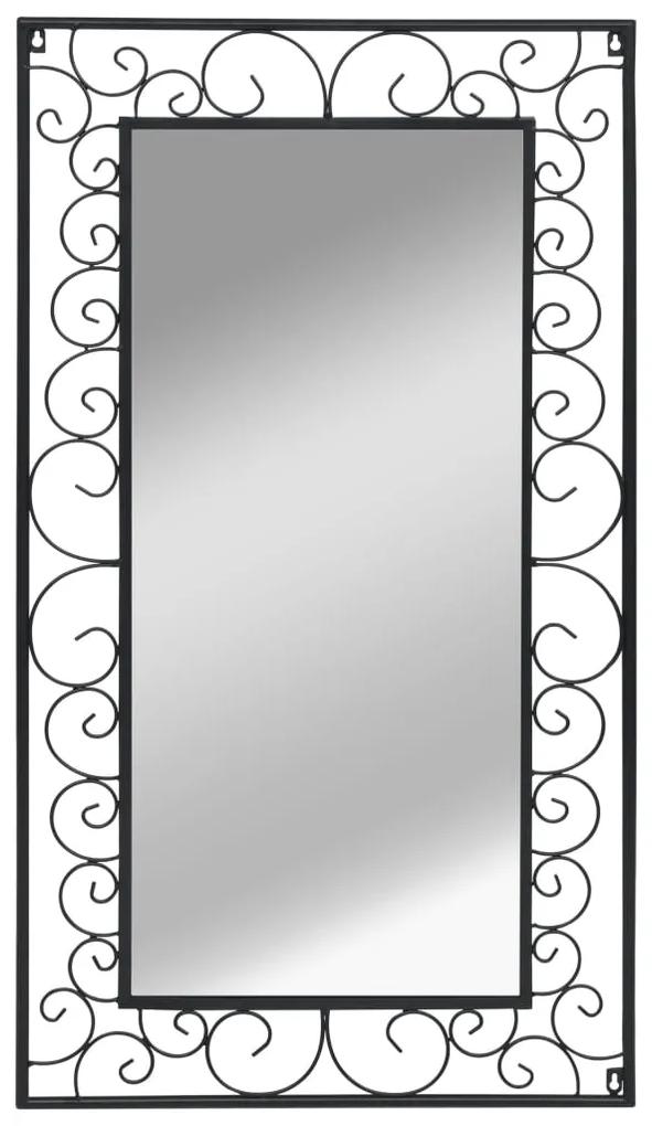 vidaXL Nástenné zrkadlo, obdĺžnikové, 60x110 cm, čierne