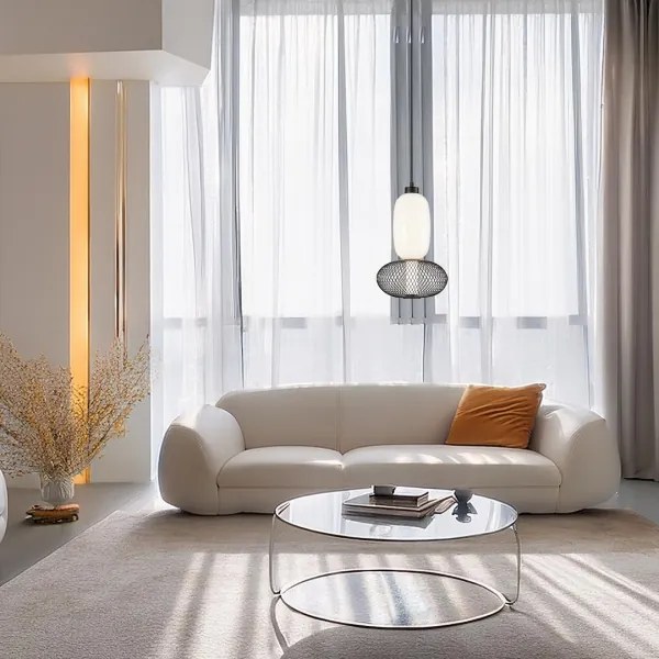 LED Luster na lanku ARAME LED/15W/230V pr. 22 cm čierna