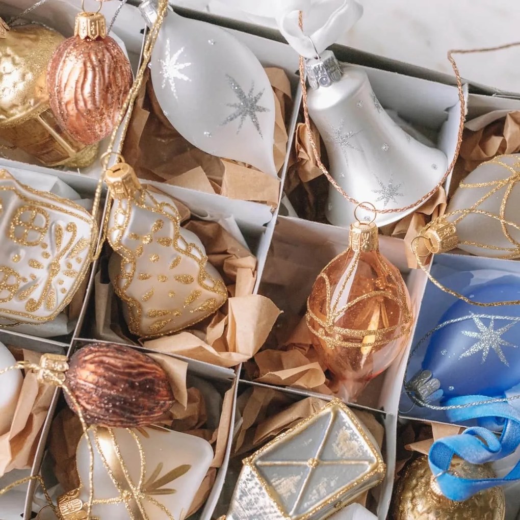 Bella Rose Sklenená vianočná ozdoba Zvonček Mat Strieborná