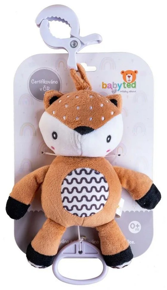 Naťahovací hrací strojček babyted Srnček plyš 30 cm záves na postieľku / kočík