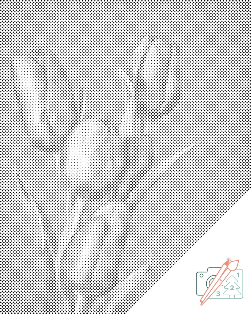 Gario Bodkovanie Fialové tulipány Rozmery: 40 x 50 cm, Rámovanie: Iba zrolované plátno, Farba bodiek: Čierna
