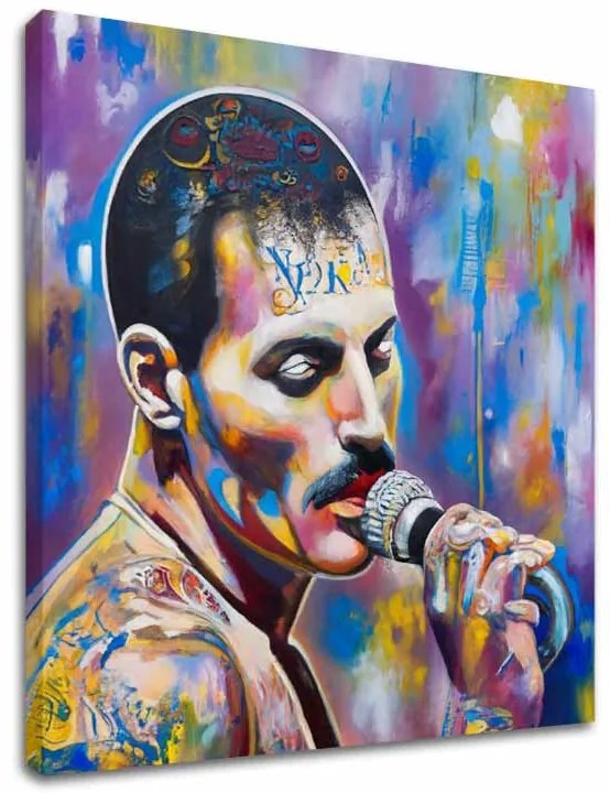 Obraz Freddie Mercury - Legenda pod reflektormi | 100% originál domaľovaný akrylom