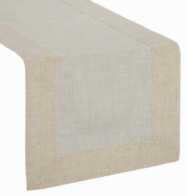 Dekorstudio Behúň na stôl s prídavkom ľanu KAREN 40 x 140 cm