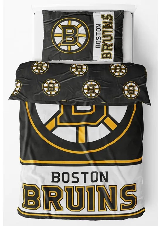 NHL Mikroplyšové obliečky Boston Bruins 140x200/70x90 cm