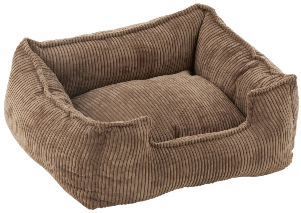 Hnedý manžestrový pelech pre mačičku alebo psíka Oscar S - 47*40*15 cm