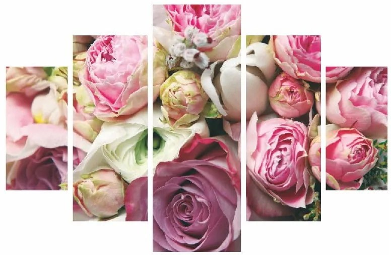 Viacdielny obraz Roses Are Pink, 92 × 56 cm