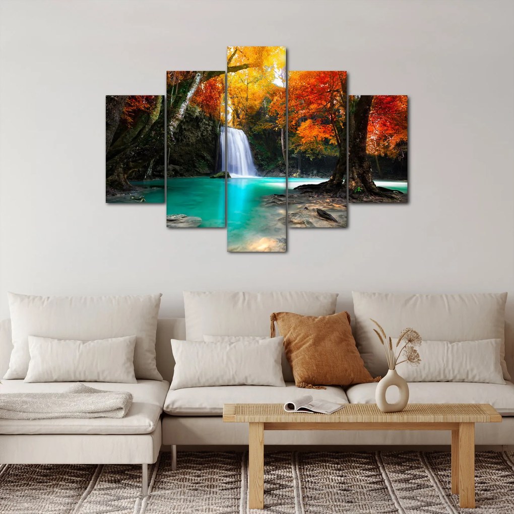 Obraz - Smaragdová lagúna (150x105 cm)