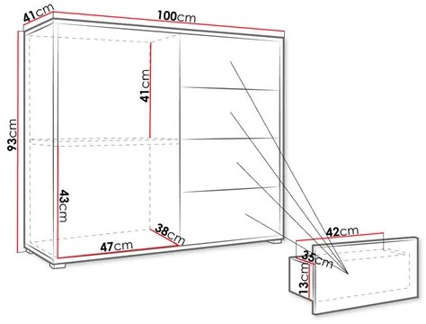 Komoda so zásuvkami Alkyra k1D4SZ AK01 (biela). Vlastná spoľahlivá doprava až k Vám domov. 1053638