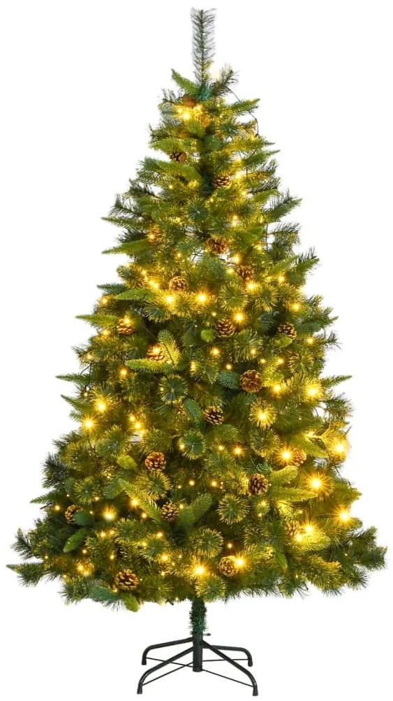 Umelý výklopný vianočný stromček s 300 LED 240 cm 3210209
