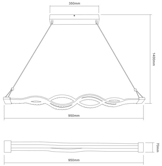 Globo 67109-30 - LED Stmievateľný luster na lanku PILLA 1xLED/30W/230V + DO