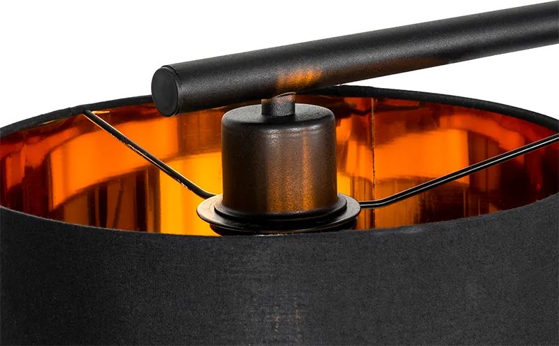 Moderné závesné svietidlo čierne so zlatom 125 cm 3-žiarovkové - VT 3