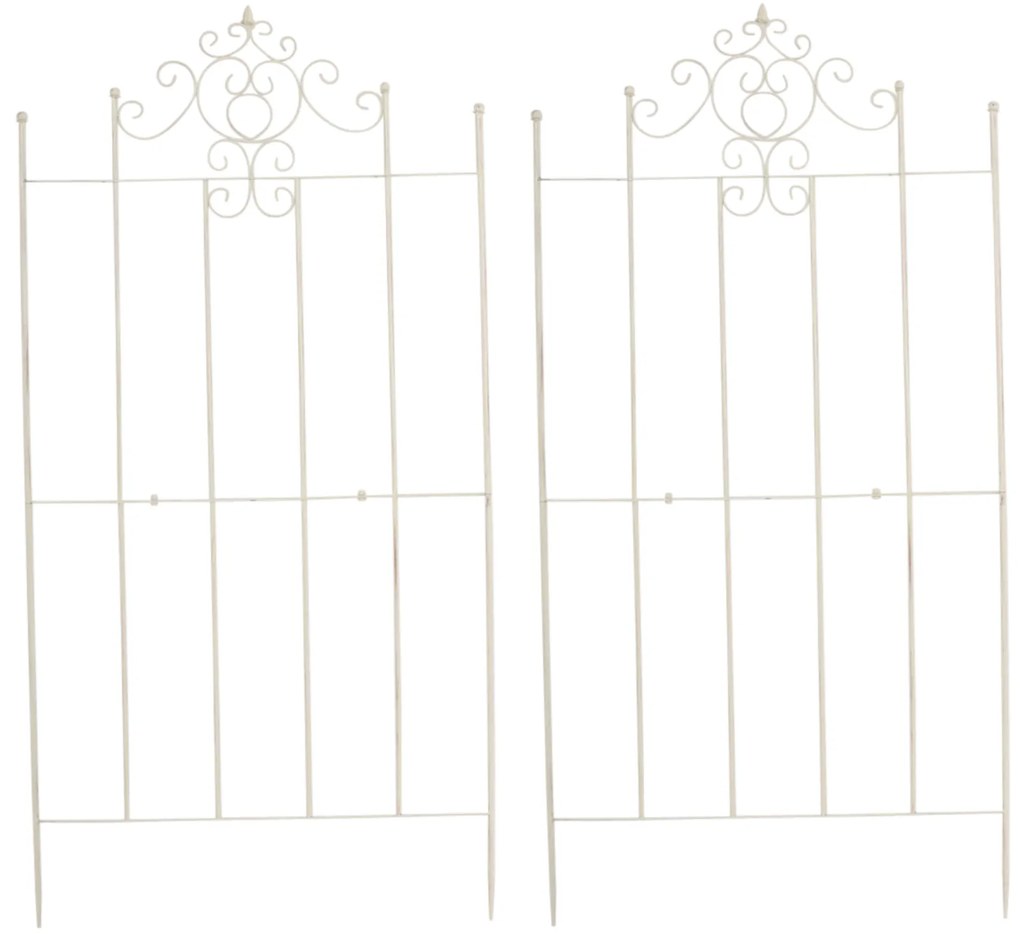 2x Mriežka na popínavé rastliny Paula - 180 x 85,5 cm - Krémová antik