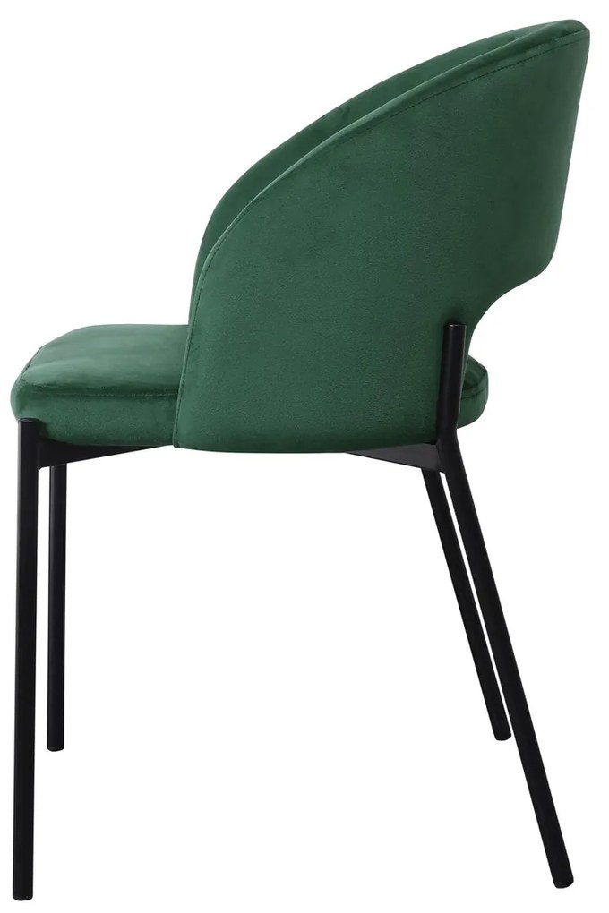 Jedálenská stolička K455 - tmavozelená / čierna