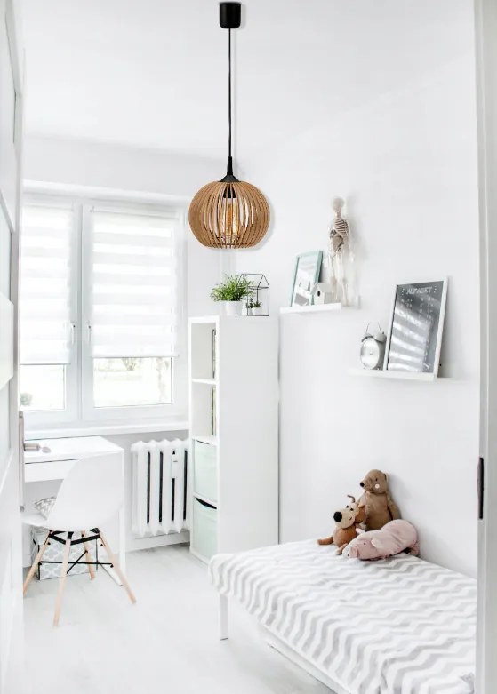 LED STROPNÁ ZÁVESNÁ LAMPA, DREVENÁ, 1xE27 + KLIP PRE JEDNODUCHÚ MONTÁŽ