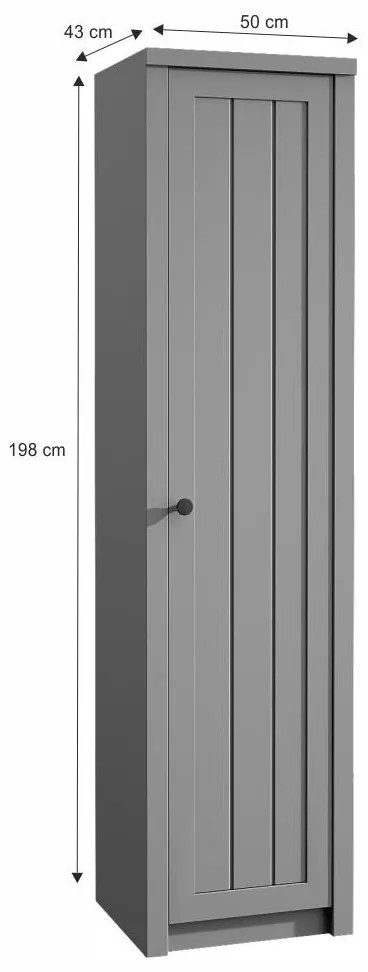 Tempo Kondela Skriňa S1D, sivá, PROVANCE
