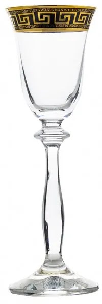 BOHEMIA ANGELA VERSO GOLD POHÁR NA DESTILÁTY 60 ML SADA 6 KS