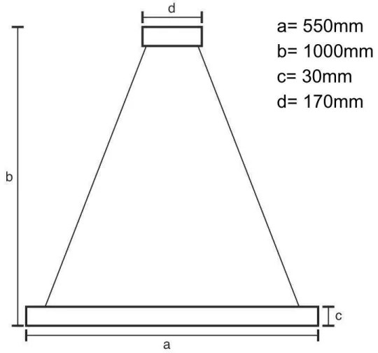 LED Stmievateľný luster na lanku LED/70W/230V 3000-6500K biela + diaľkové ovládanie