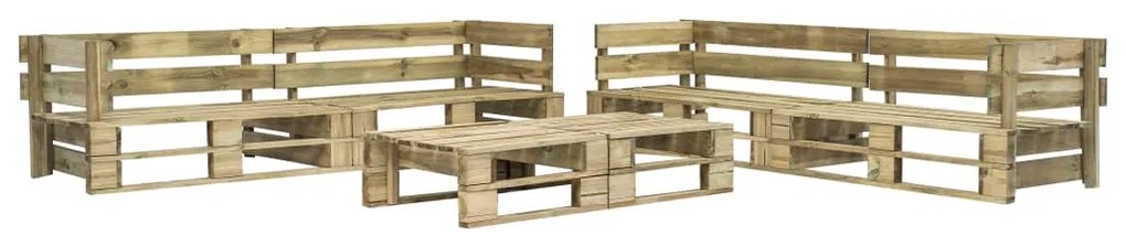 vidaXL 6-dielna záhradná sedacia súprava, palety, drevo