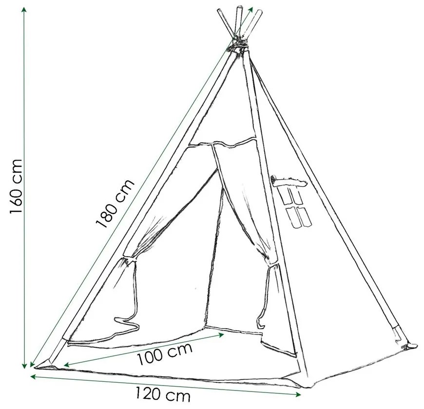 Profitent Detský stan Teepee ŠEDÝ