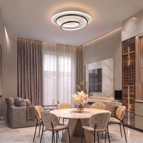 BRILAGI - stmievateľné LED stropné svietidlo FLARE LED/70W/230V, priemer 50 cm, biela/čierna + diaľkové ovládanie
