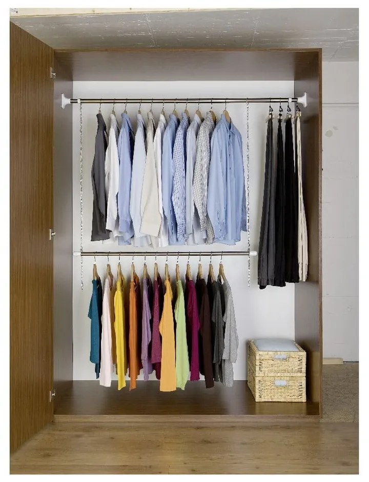 Kovový teleskopický stojan na oblečenie v striebornej farbe Garment – Wenko