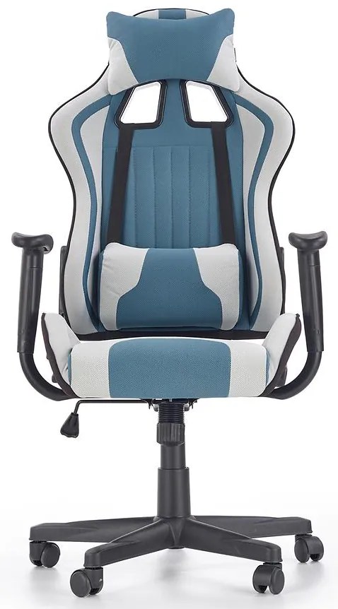 Otočné kreslo Cayman sivá/tyrkysový