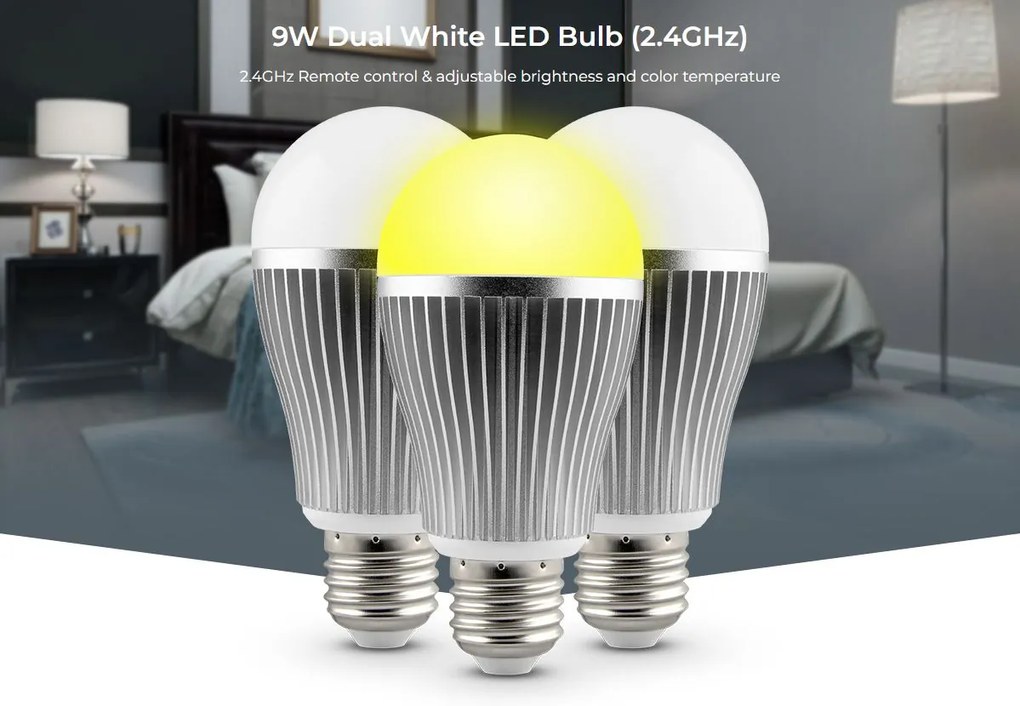 LED Solution Mi-Light MiBoxer RF LED žiarovka CCT 9W E27 FUT019