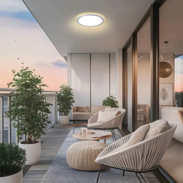 Brilagi - LED kúpeľňové stropné svietidlo ULTRA SLIM LED/12W/230V pr. 22,5 cm strieborné IP54