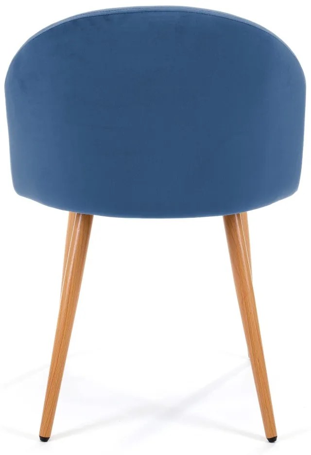 Zamatová čalúnená stolička Gera modrá