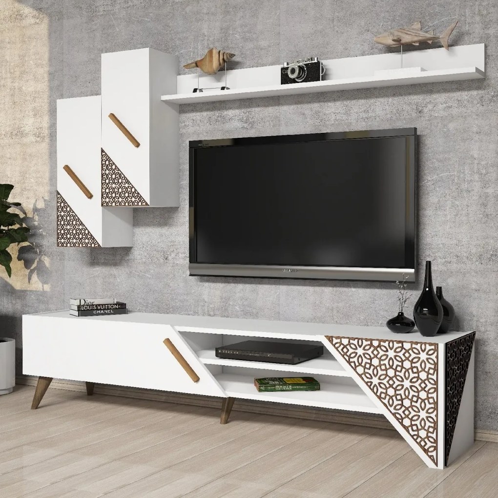 Obývacia stena Beril 180 cm biela