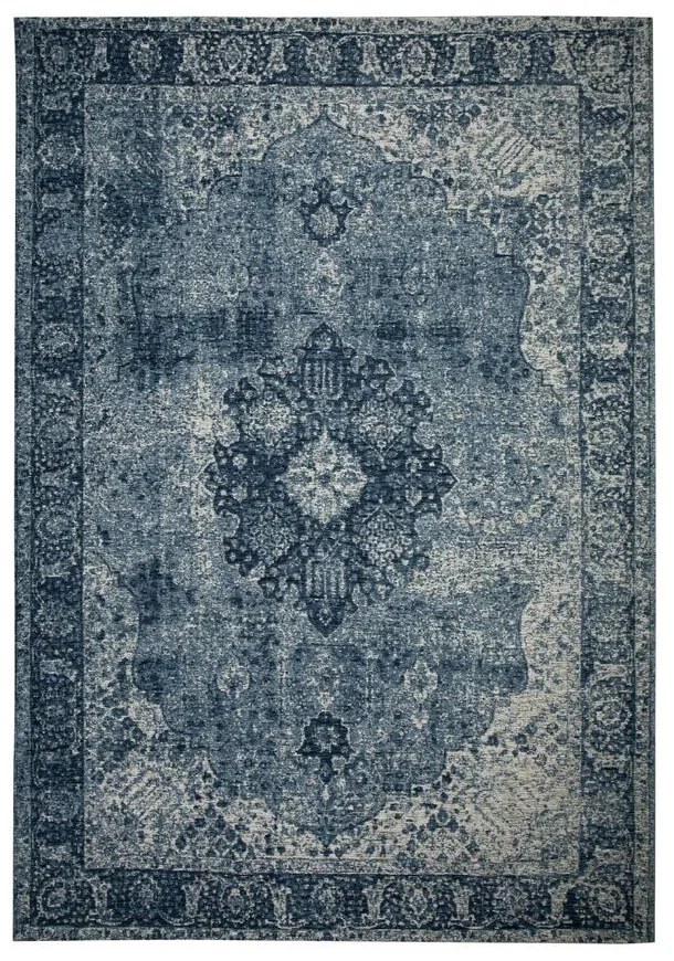 Kusový koberec Manhattan Antique Blue, 155x230, modrá, obývacia izba, Flair Rugs