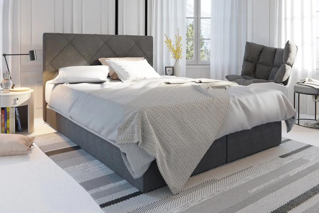 Najlacnejsinabytok KROSS čalúnená manželská posteľ 160 x 200 cm, COSMIC 160