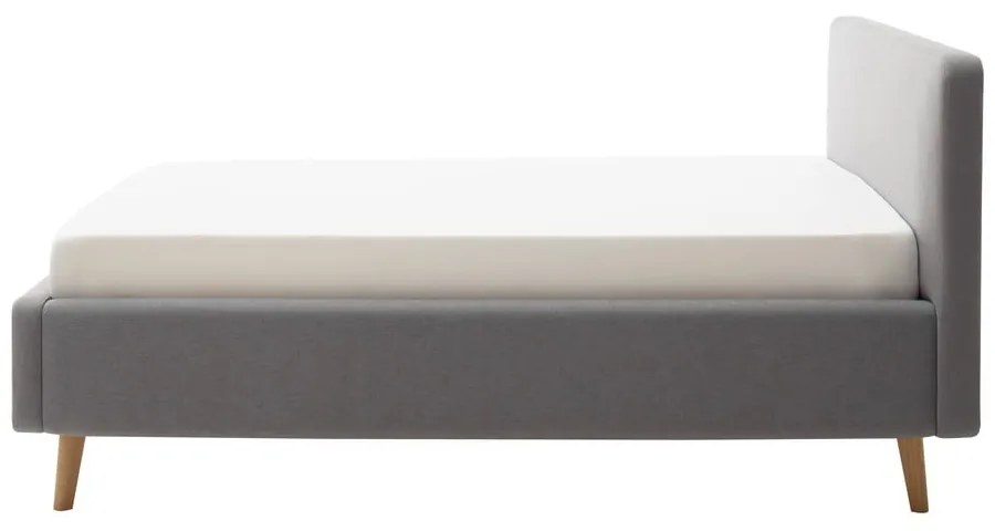 Svetlosivá čalúnená jednolôžková posteľ bez roštu 120x200 cm Mattis – Meise Möbel