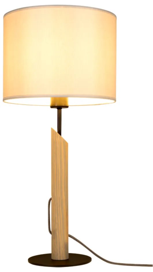 Stolová lampa Colette Grey 1xE27 Max.60W Čierna/sivá Farbená borovica/čierna/sivá