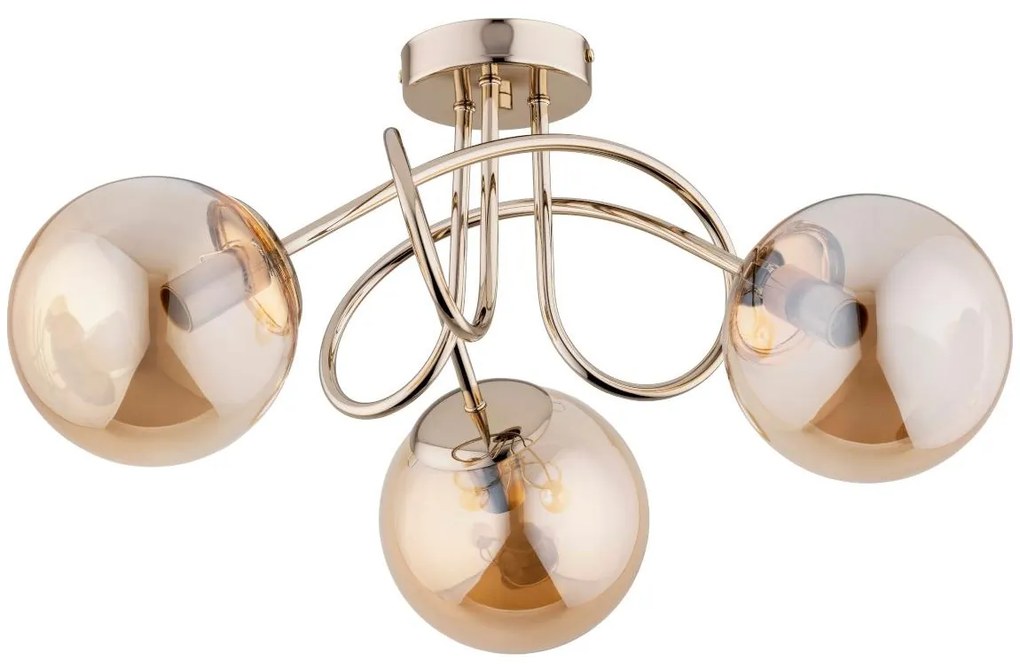 Prisadený luster BANKO 3xE14/10W/230V mosadz