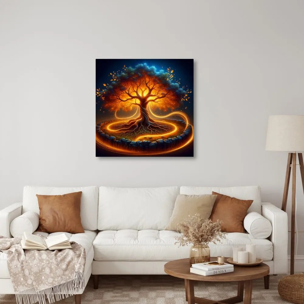 Obraz strom života v ohnivom kruhu